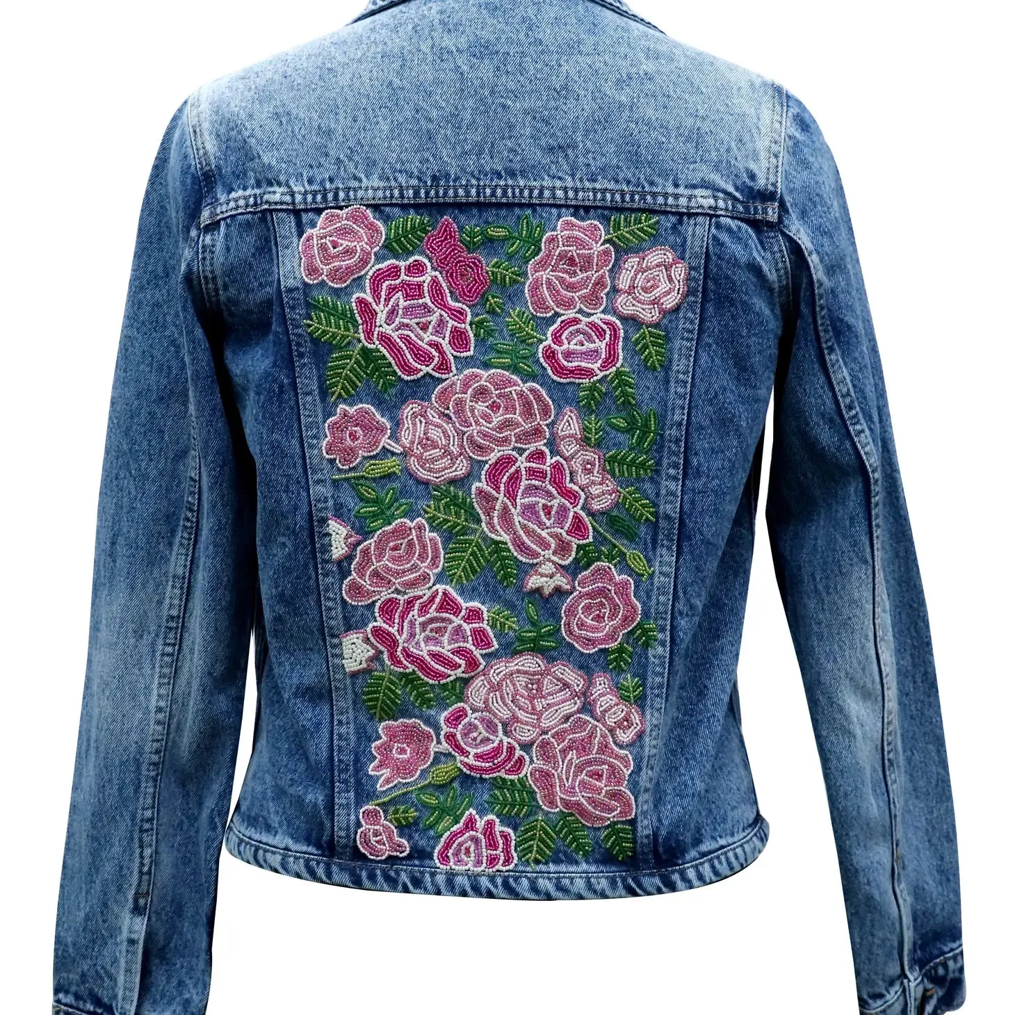 CUSTOM BEADED DENIM JACKET