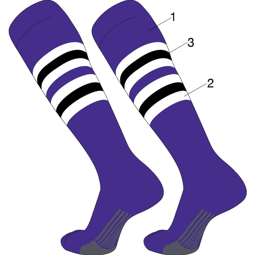 Custom Dugout Striped Baseball Socks Pattern I