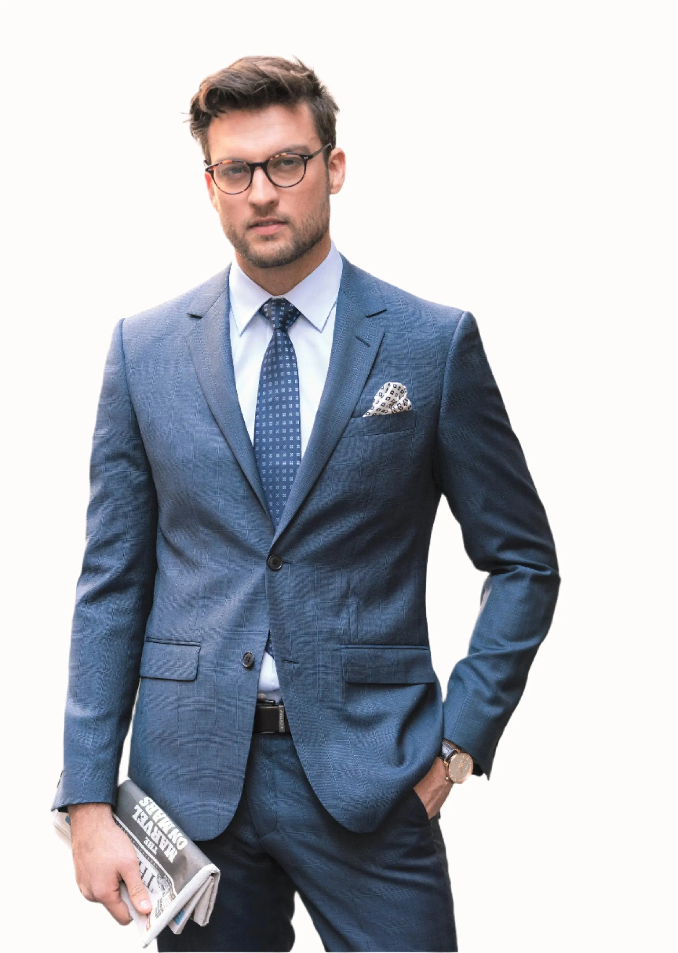 Daniel Hechter Shape 210 Blue Michel Wool Suit Set