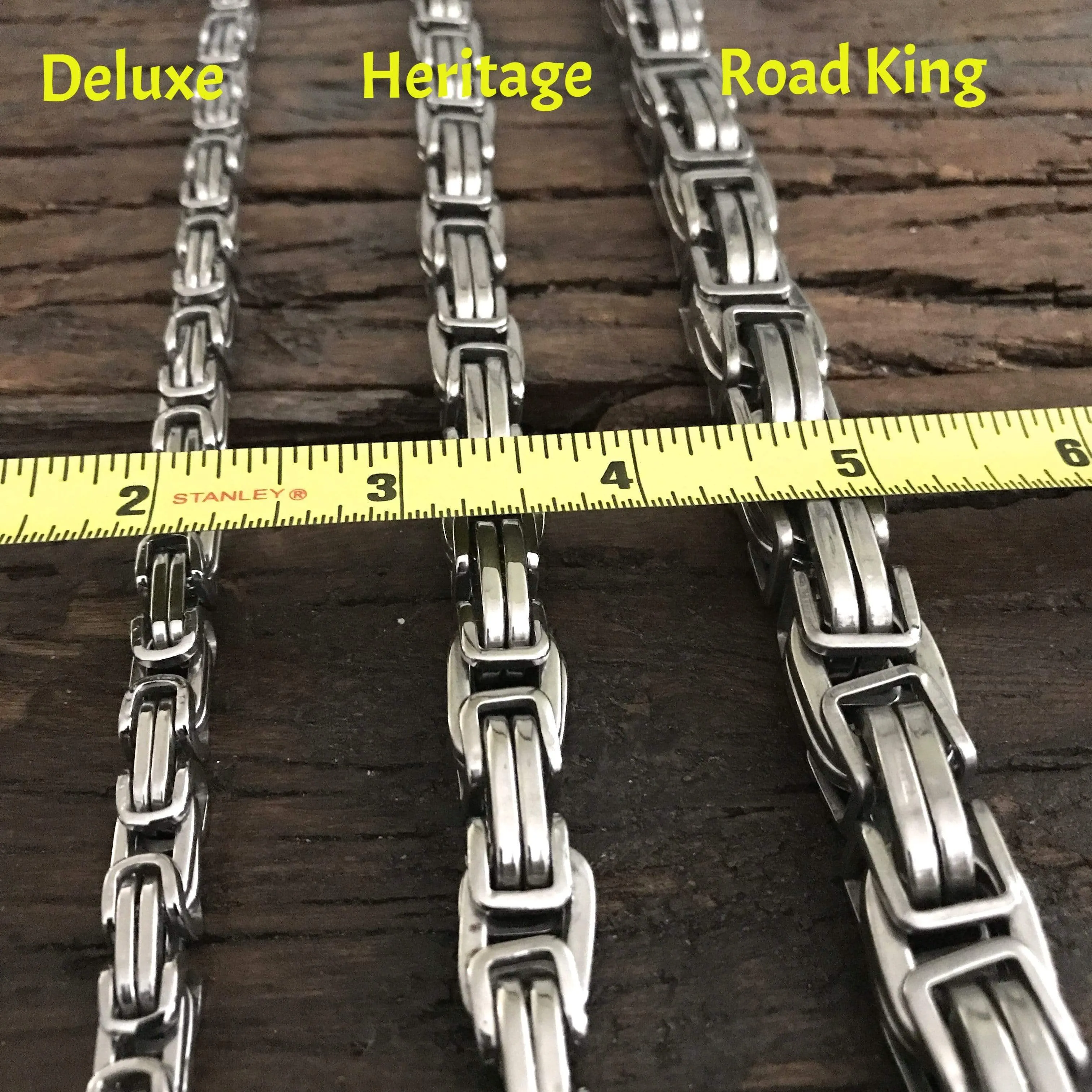 Daytona Necklace - Silver - Road King - 3/4 inch wide