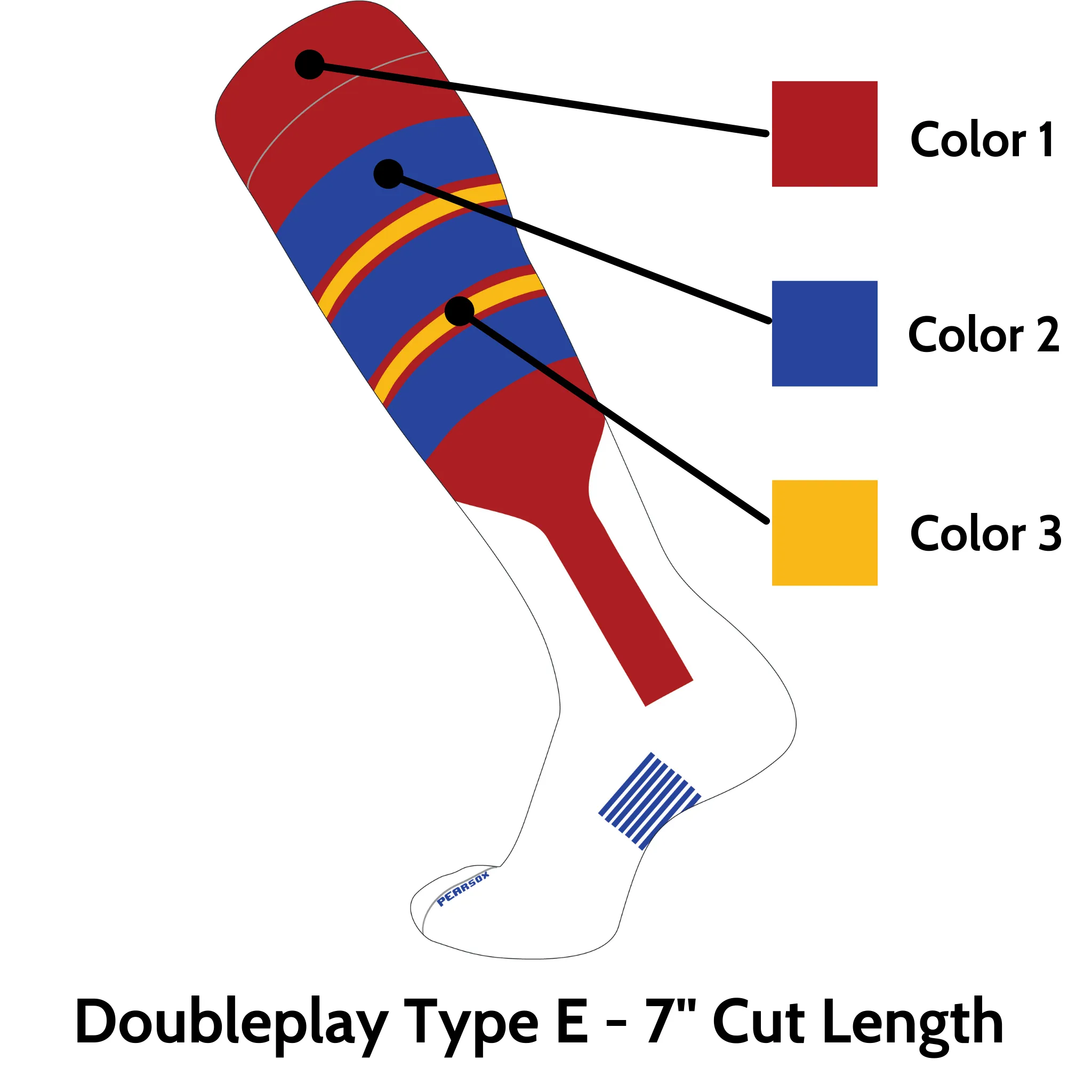 Doubleplay Custom Stirrup Sock Type E