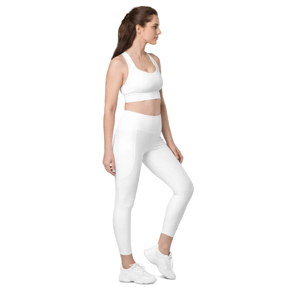 ELEVATED ESSENTIALS, THE PERFECT SIDE POCKET LEGGING WHITE GIRLSTRONG