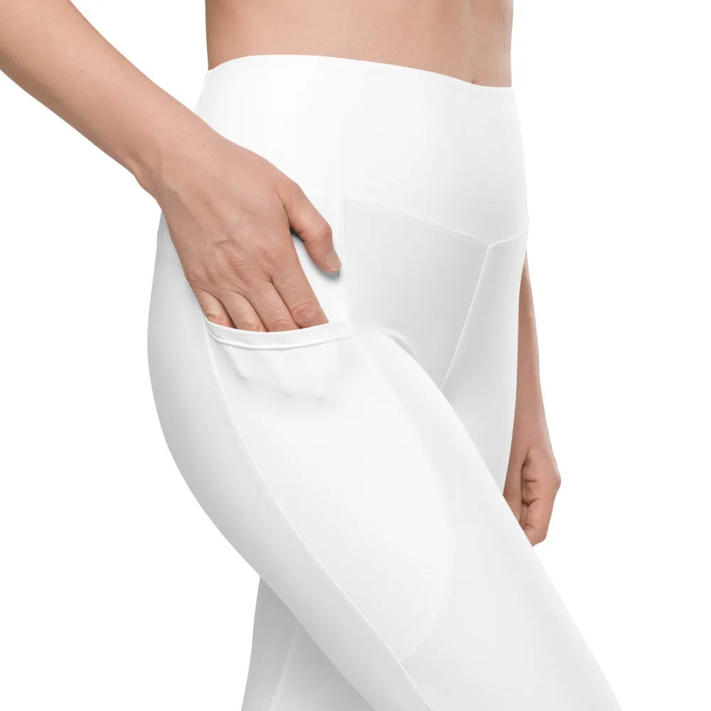 ELEVATED ESSENTIALS, THE PERFECT SIDE POCKET LEGGING WHITE GIRLSTRONG