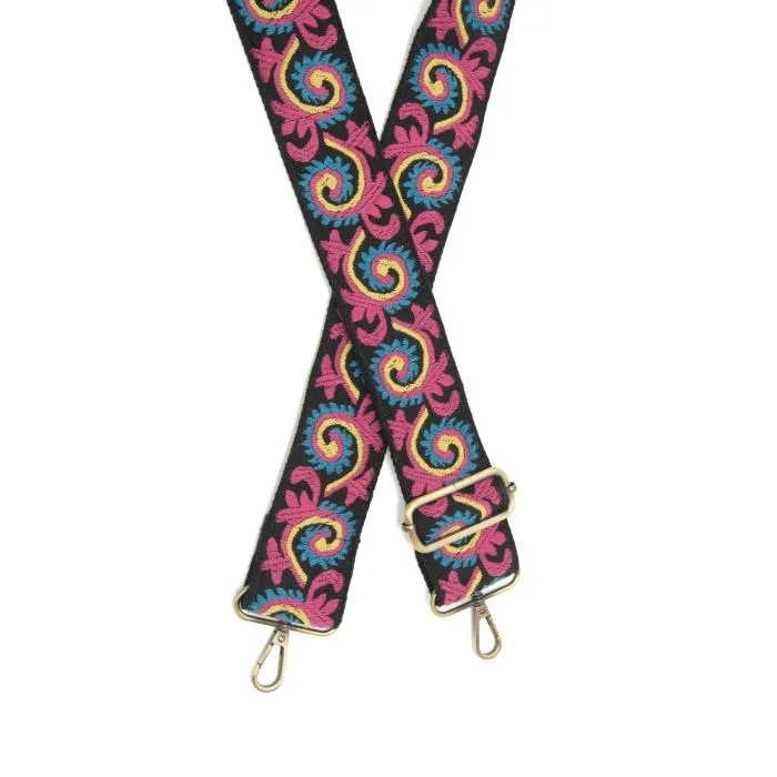 Embroidered 2" Guitar Straps for Handbags in Multiple Patterns!