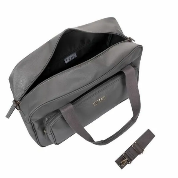 Escape Imitation Leather Carry-All Weekender Bag | Dark Grey