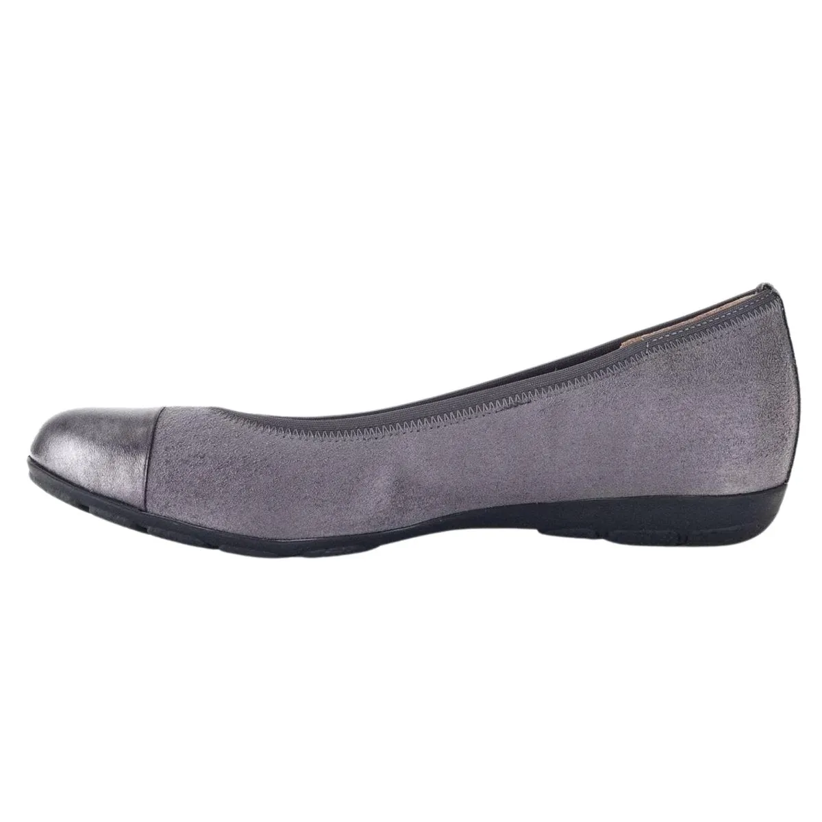 Gabor Women's 54.161.49 Sporty Ballet Dark Grey Suede