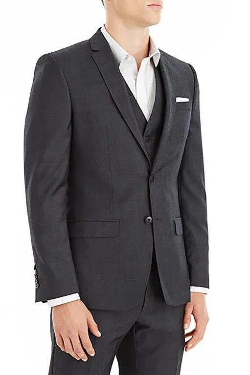 GIBSON SLIM FIT BETA CHARCOAL PURE WOOL SUIT SET