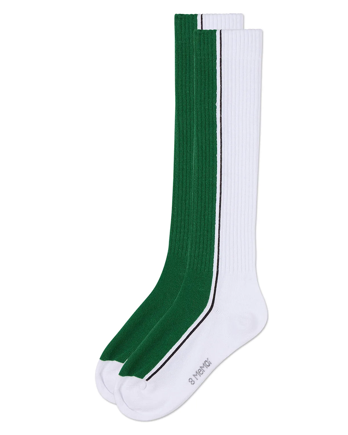 Girls Color Block Stripe Stretch Cotton Knee Sock