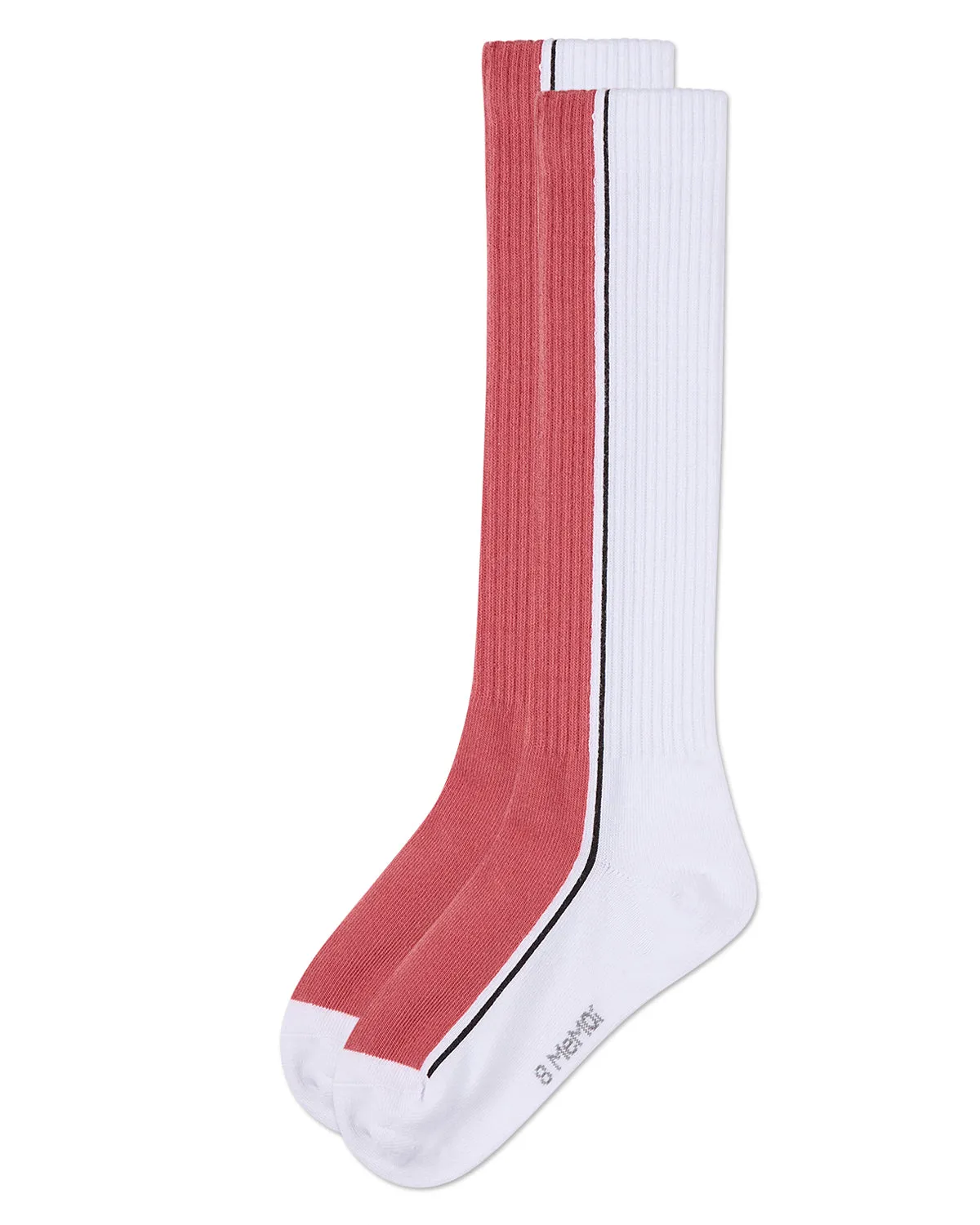 Girls Color Block Stripe Stretch Cotton Knee Sock