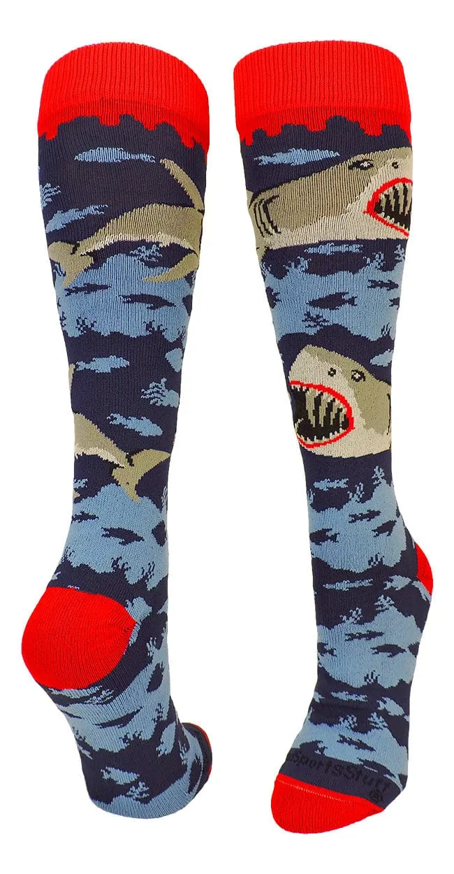 Great White Sharks Athletic Over the Calf Socks