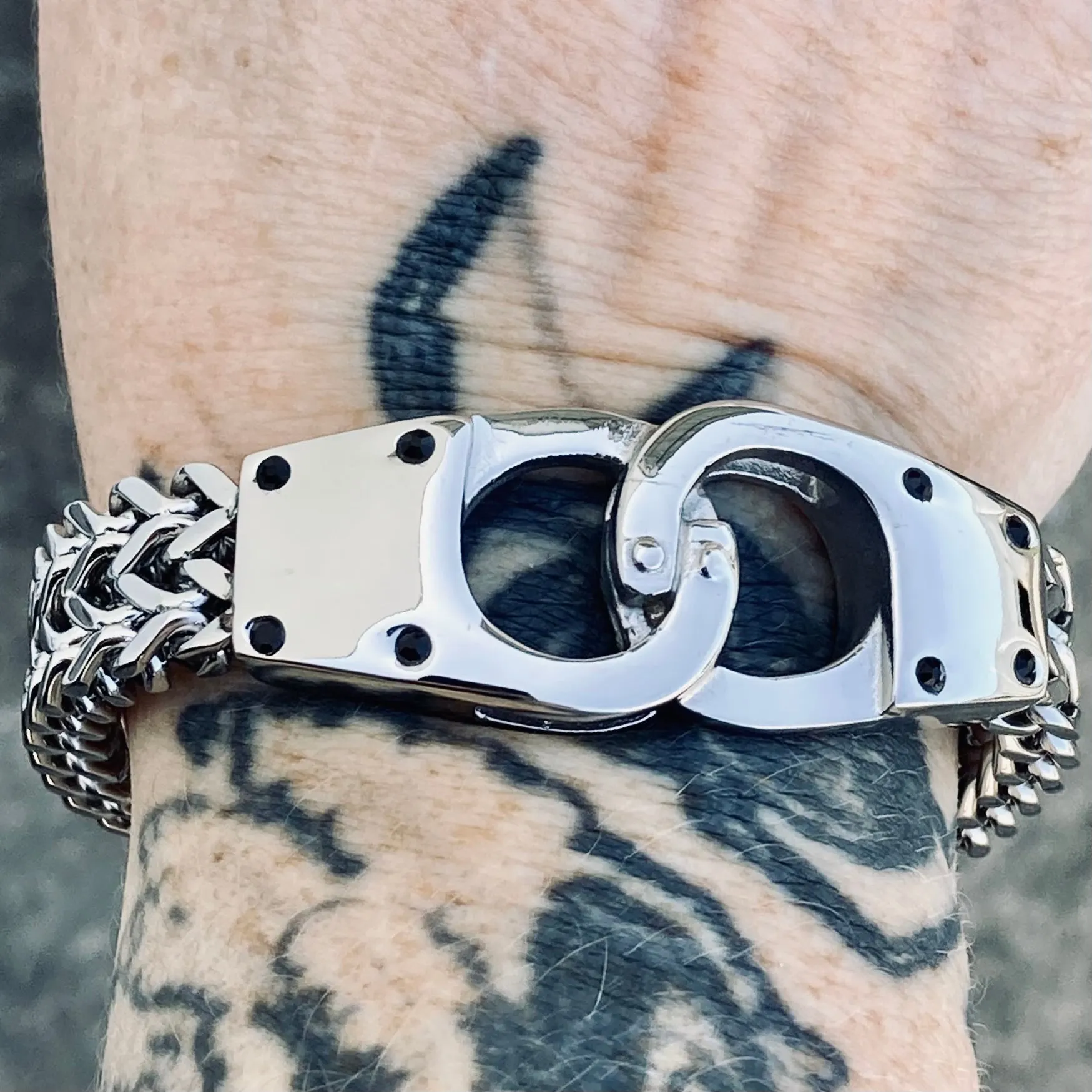 Handcuff Bracelet - Viking King Custom - 1/2 inch wide - B133