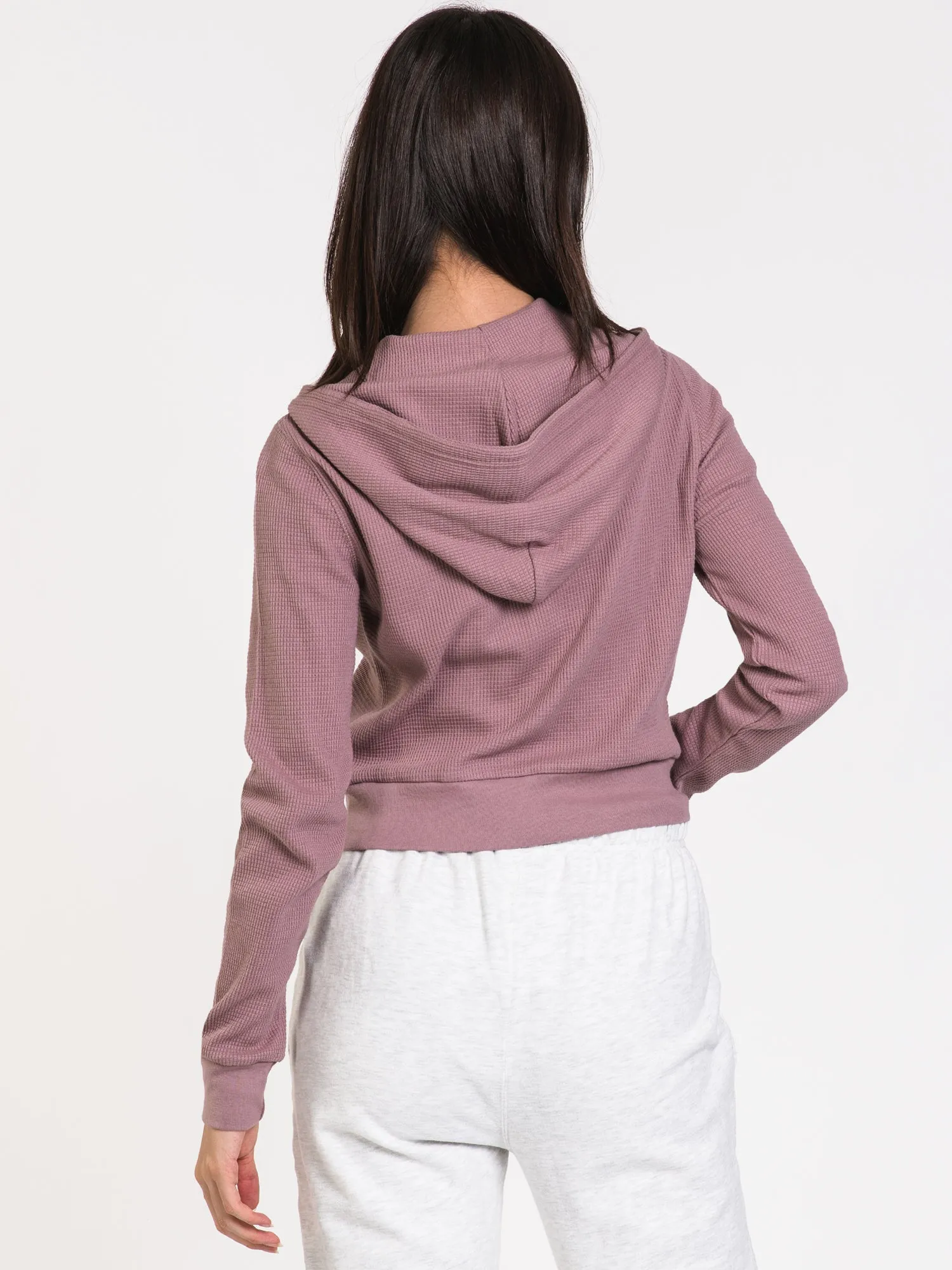 HARLOW GIANNA WAFFLE ZIP UP - CLEARANCE