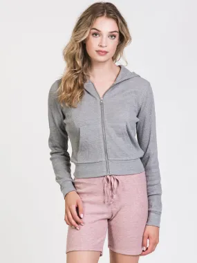 HARLOW GIANNA WAFFLE ZIP UP MIX - CLEARANCE