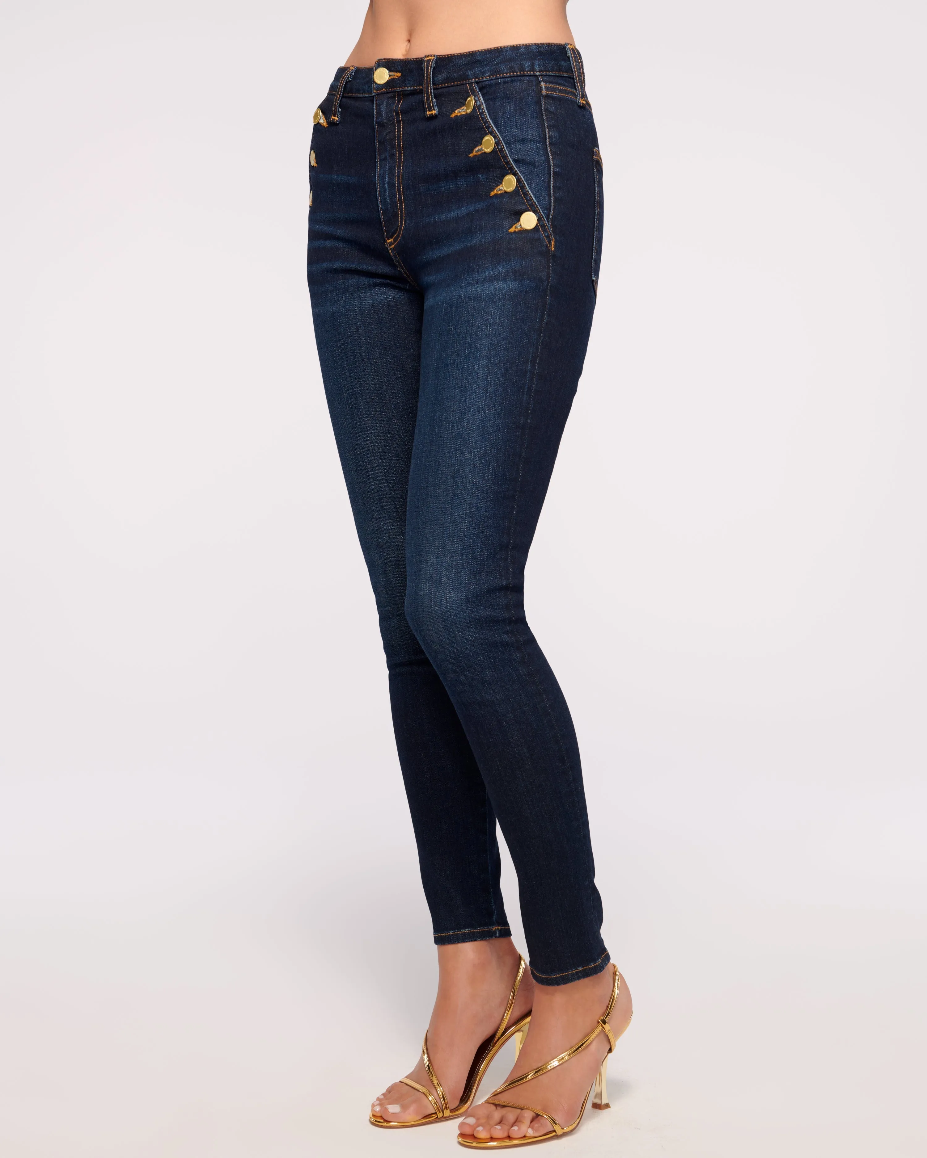 Helena High-Rise Velvet Skinny Jean