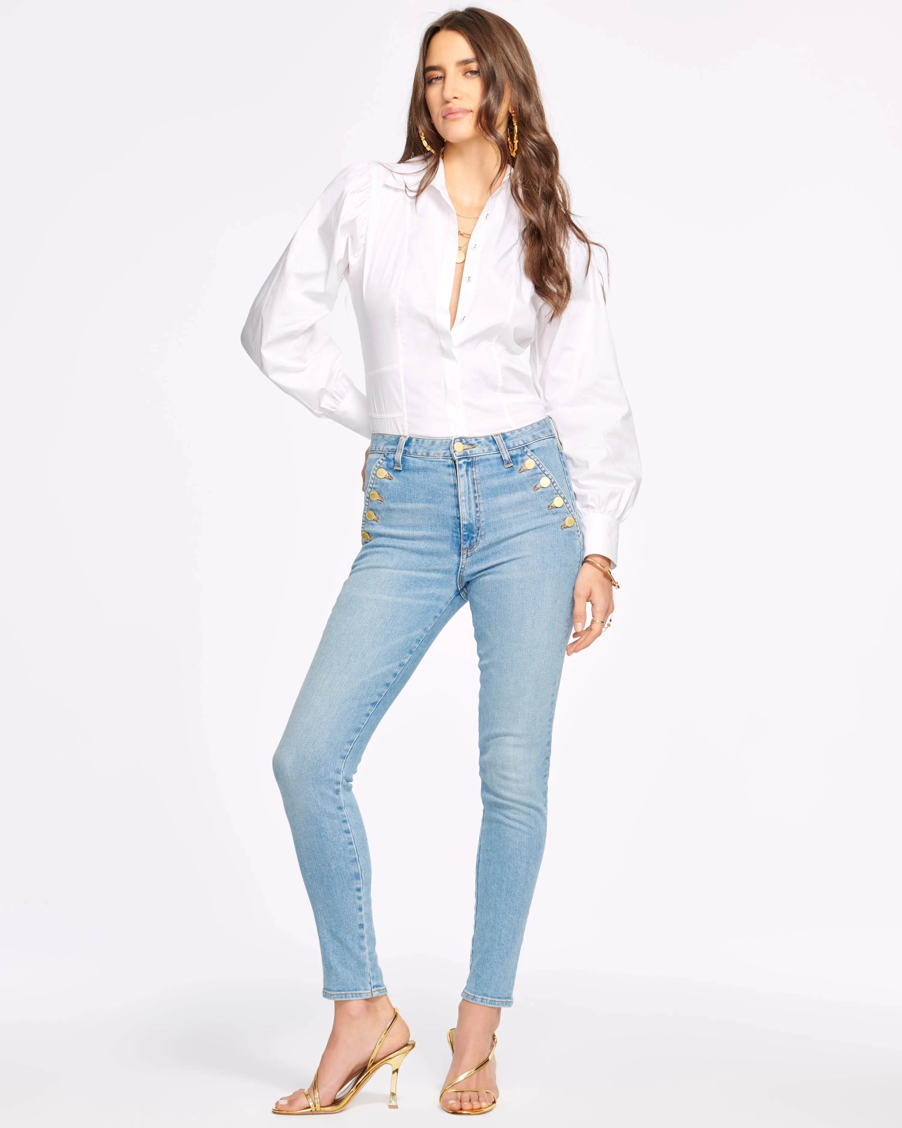 Helena High-Rise Velvet Skinny Jean