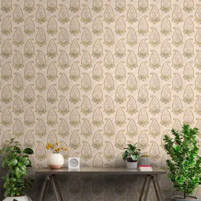 Indian Paisley Design wallpaper, Cream