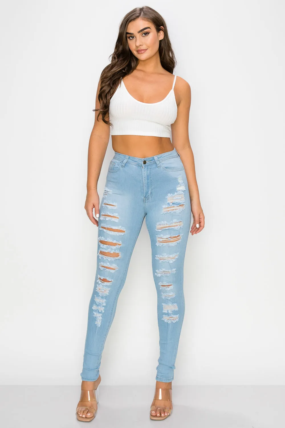 LO-199 RIPPED SKINNY DENIM