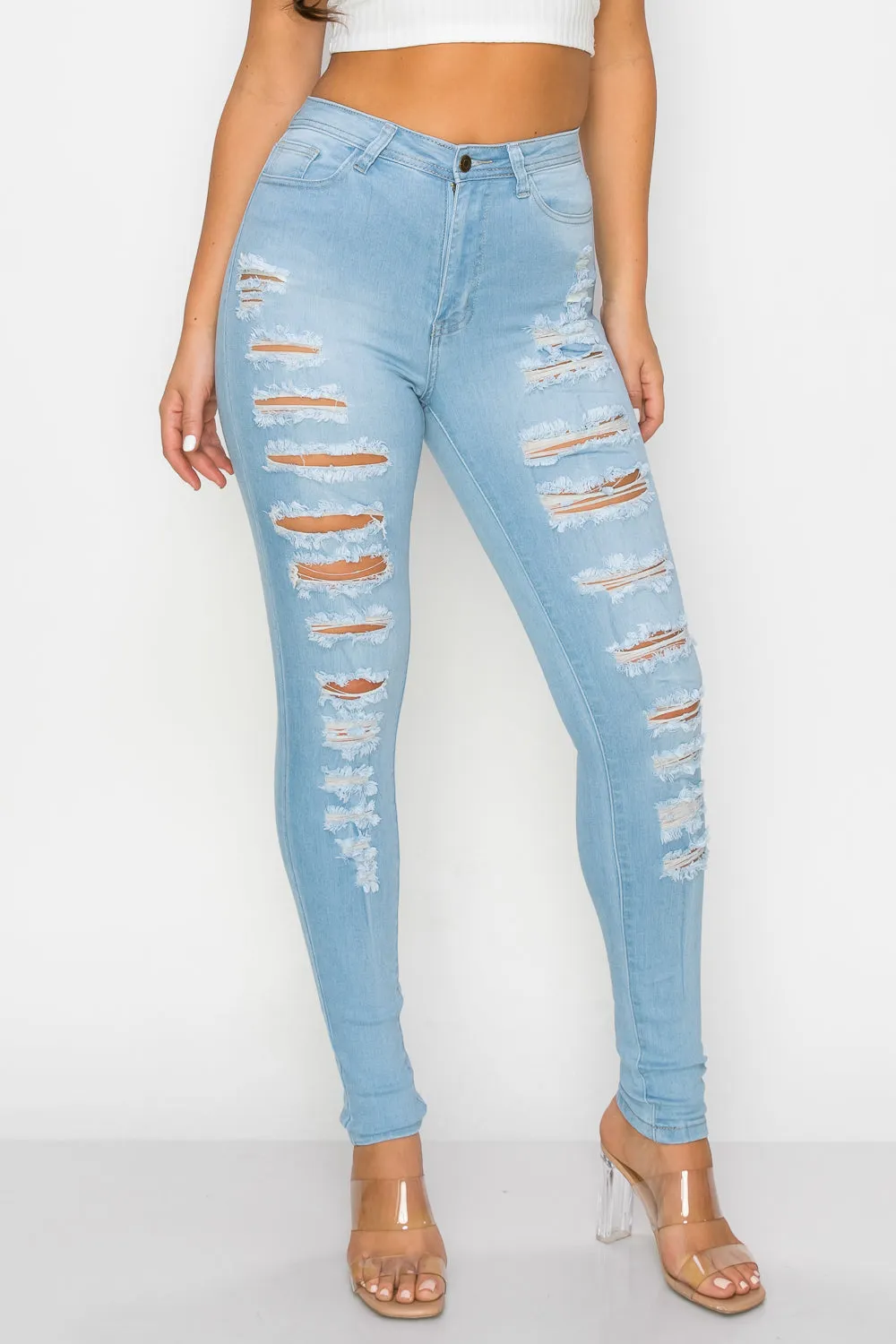 LO-199 RIPPED SKINNY DENIM