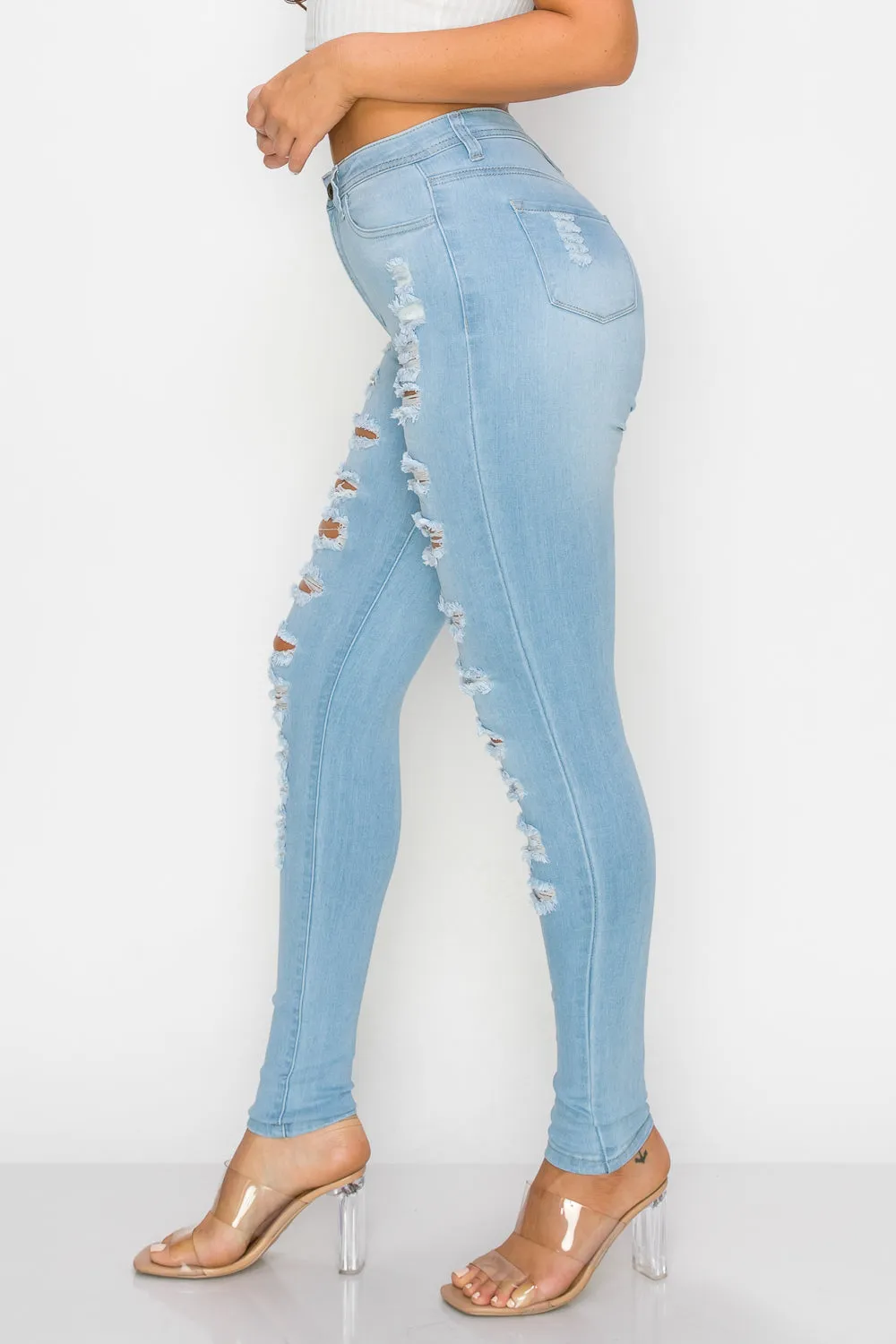 LO-199 RIPPED SKINNY DENIM