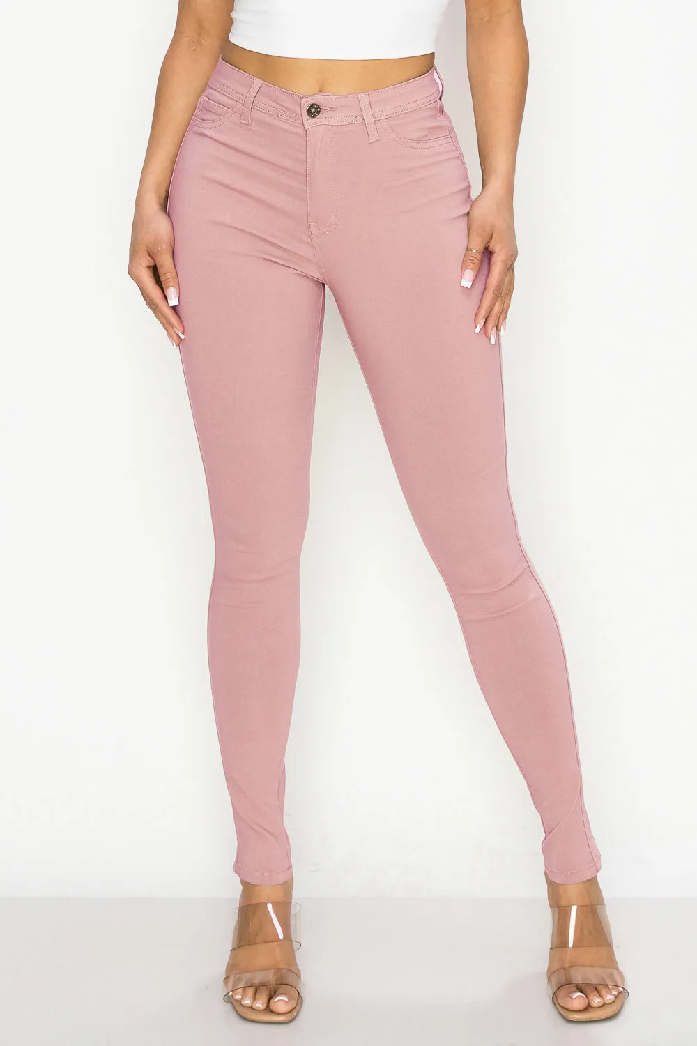 LV-300 MAUVE HIGH WAISTED STRETCHY JEANS