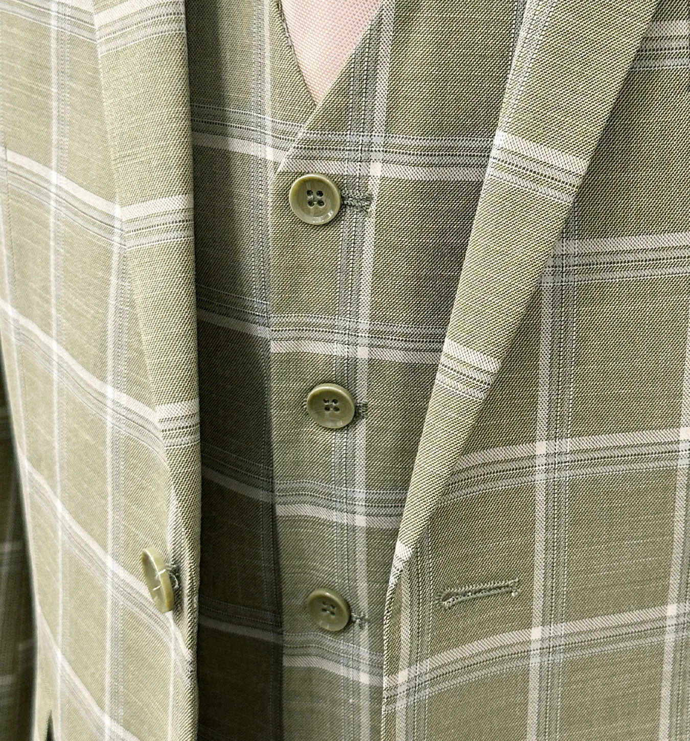 Mazari Vested Modern Fit Windowpane Suit - Paris Sage