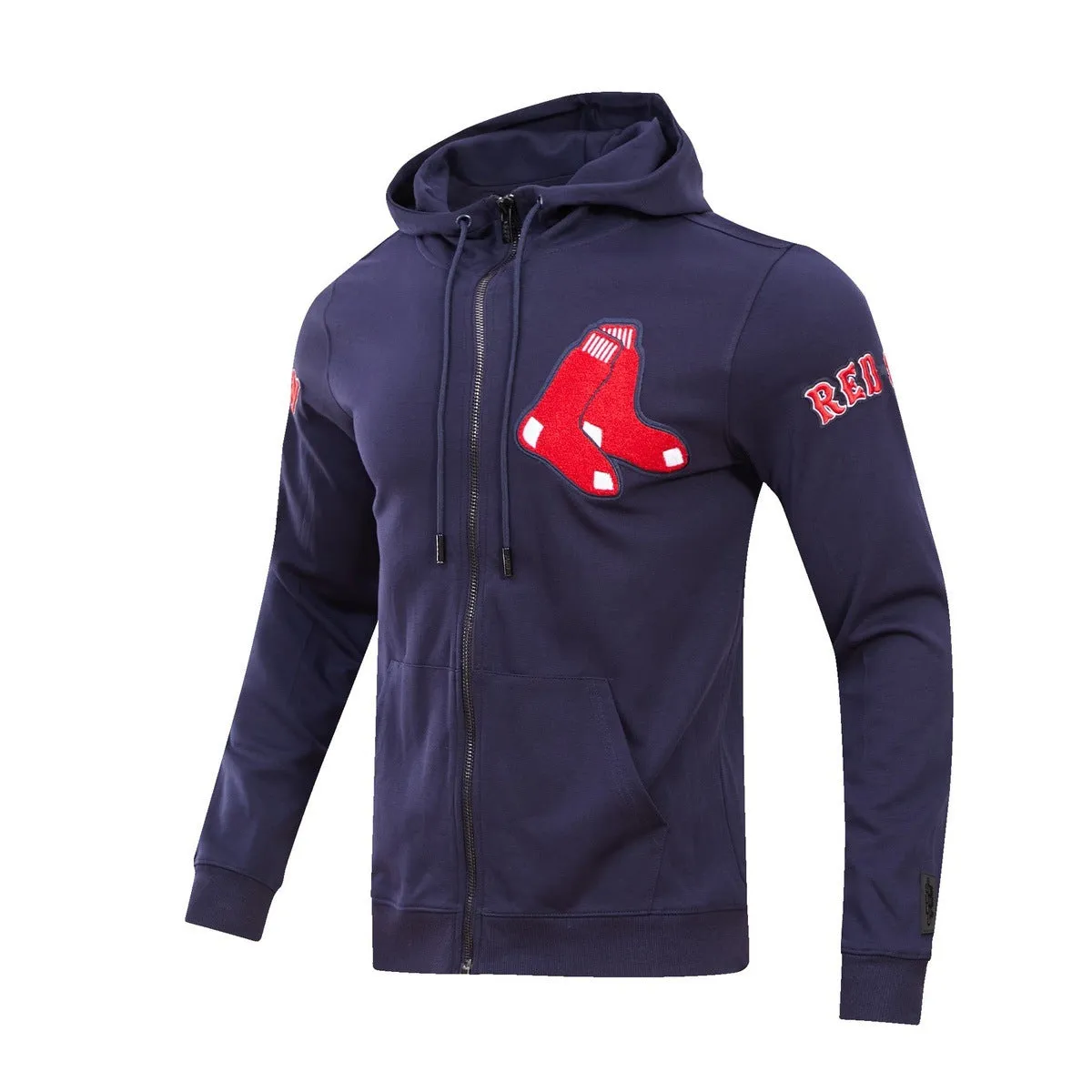 MLB BOSTON RED SOX CLASSIC CHENILLE MEN'S FZ PO HOODIE (MIDNIGHT NAVY)