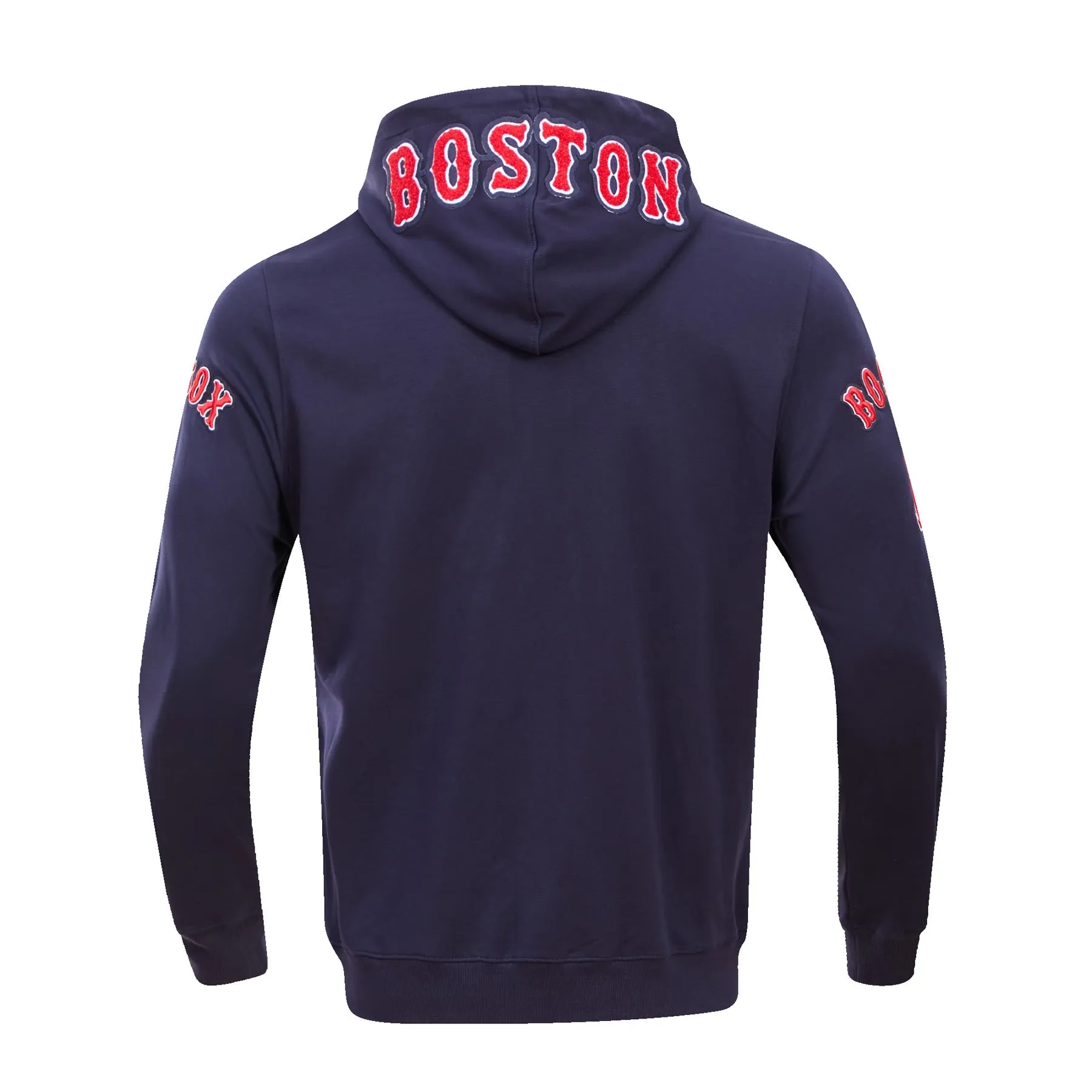 MLB BOSTON RED SOX CLASSIC CHENILLE MEN'S FZ PO HOODIE (MIDNIGHT NAVY)