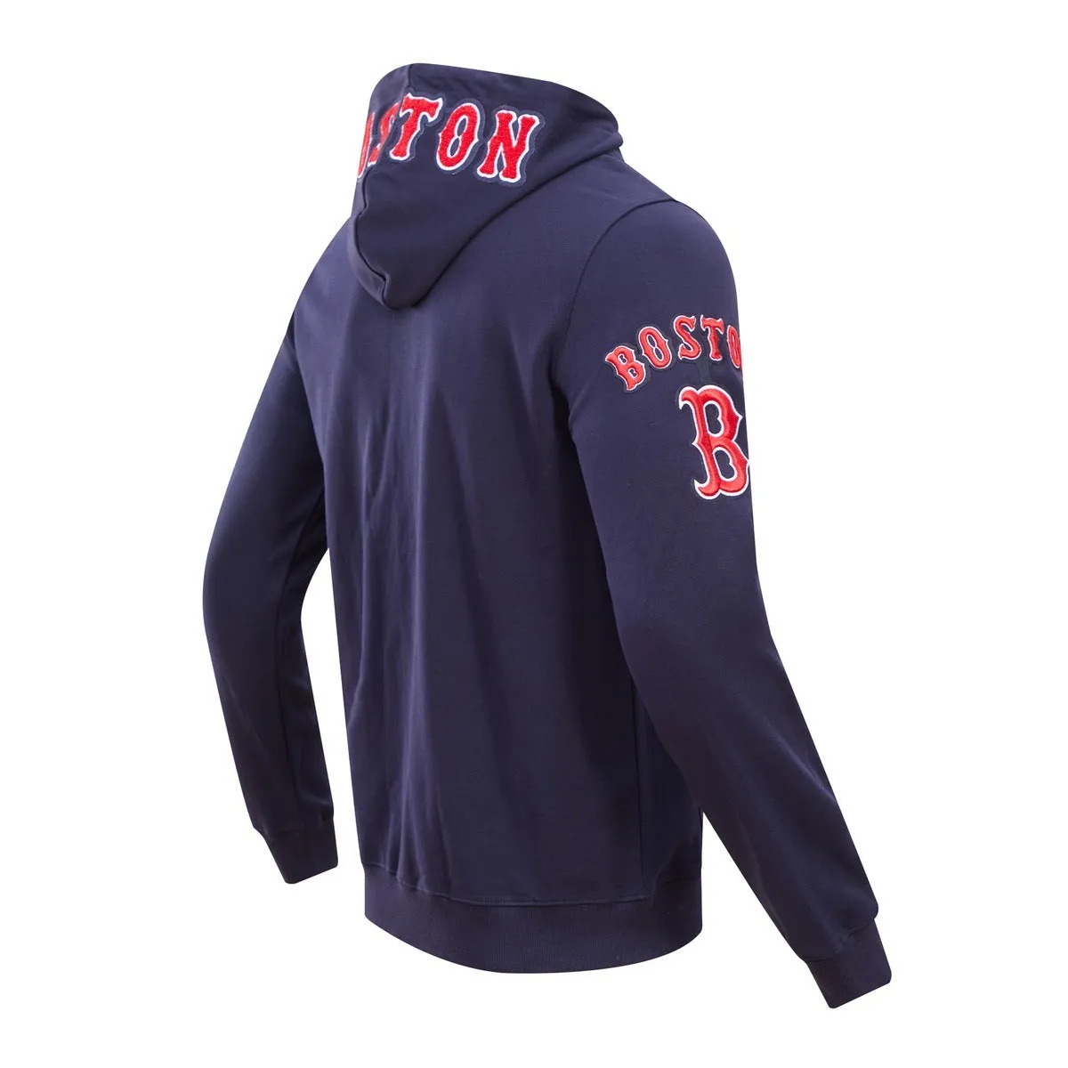 MLB BOSTON RED SOX CLASSIC CHENILLE MEN'S FZ PO HOODIE (MIDNIGHT NAVY)