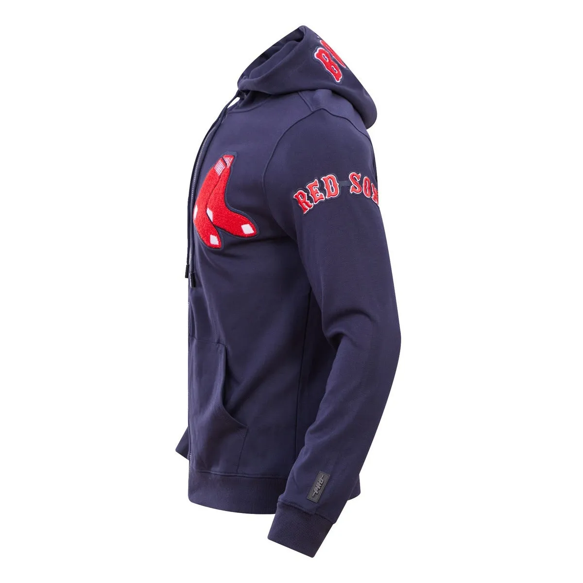 MLB BOSTON RED SOX CLASSIC CHENILLE MEN'S FZ PO HOODIE (MIDNIGHT NAVY)