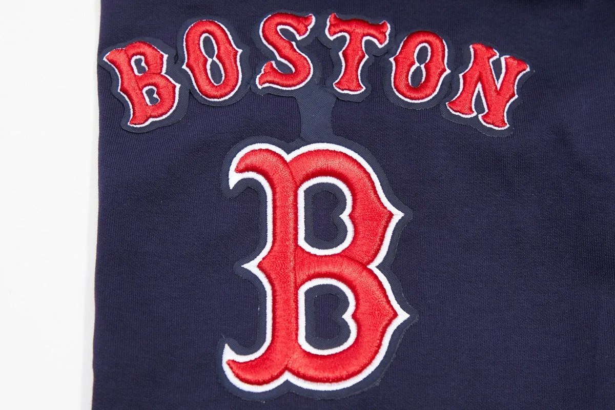 MLB BOSTON RED SOX CLASSIC CHENILLE MEN'S FZ PO HOODIE (MIDNIGHT NAVY)