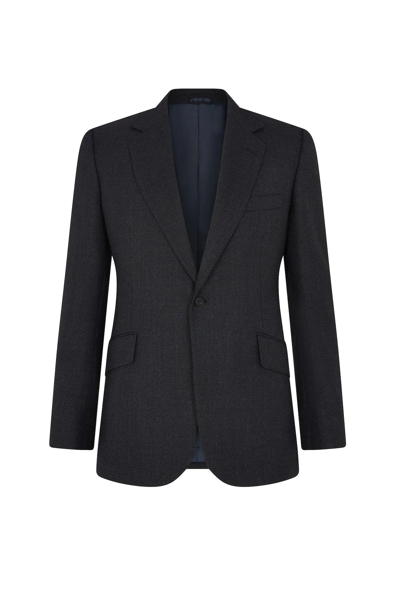 Navy Semi Plain Single Breasted Suit