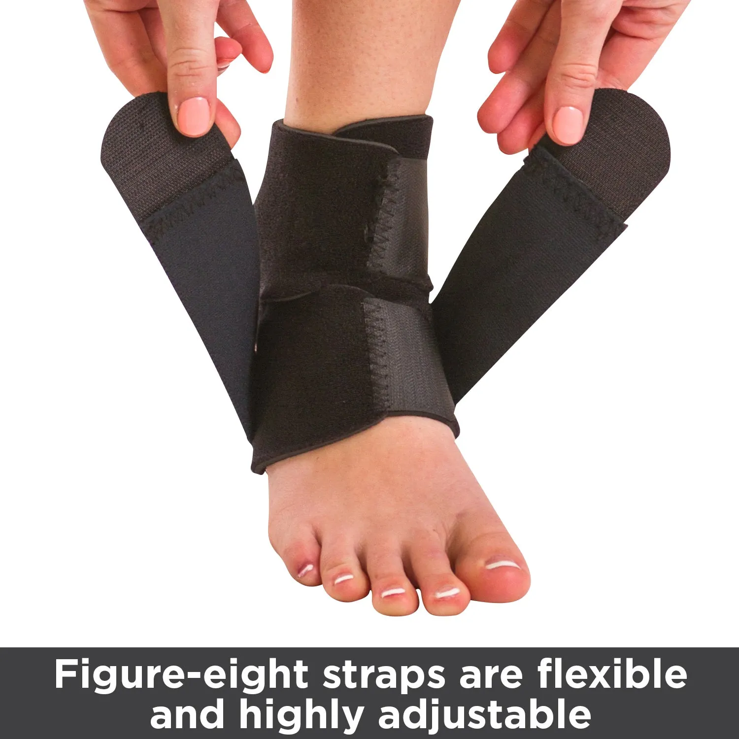 Neoprene Water-Resistant Ankle Brace Wrap for Swimming, Athletic Support and Sprains