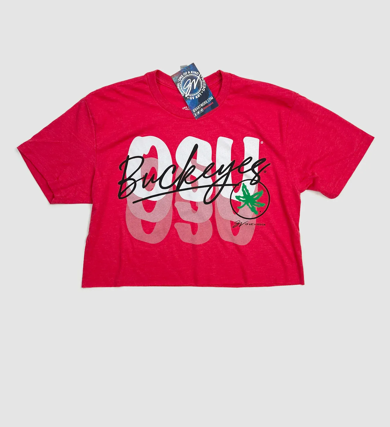 OSU Repeat Fade Cropped T Shirt