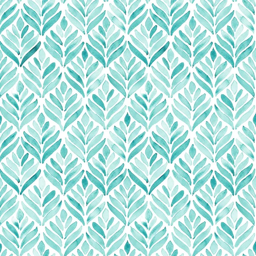 Pastel Green Leaves Pattern Design Wallpaper for Walls