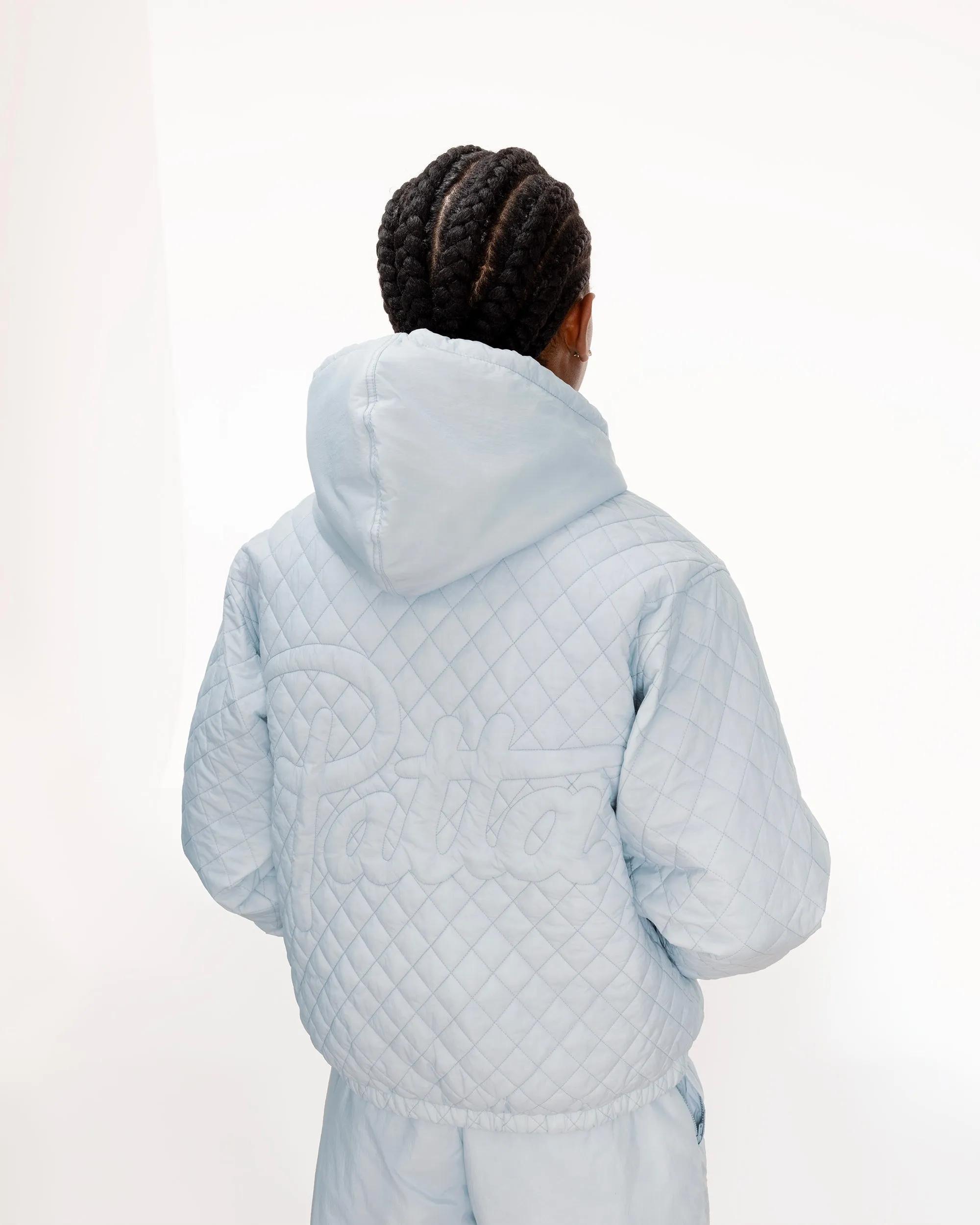 Patta Insulated Quilted Hooded Jacket (Gray Dawn)