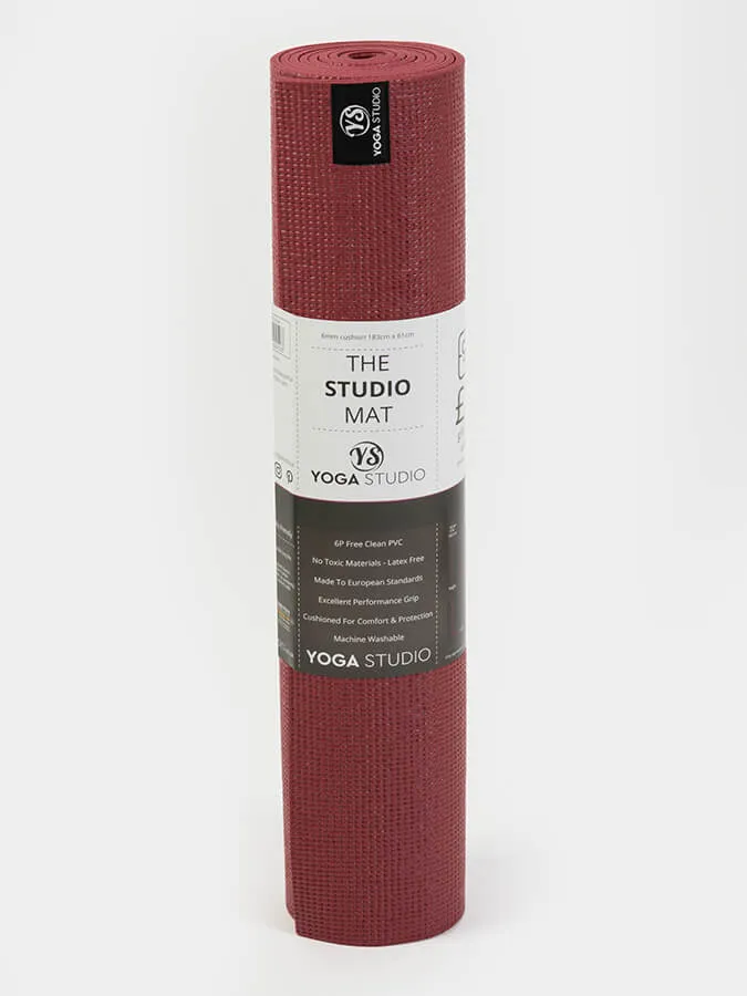 Personalised Yoga Mat 6mm With Custom Design - Burgundy