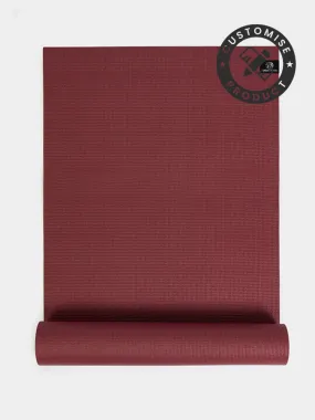 Personalised Yoga Mat 6mm With Custom Design - Burgundy