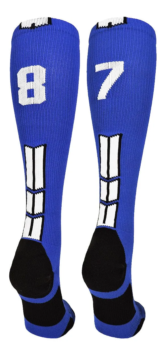 Player Id Jersey Number Socks Over the Calf Length Royal White