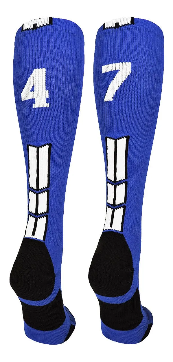 Player Id Jersey Number Socks Over the Calf Length Royal White