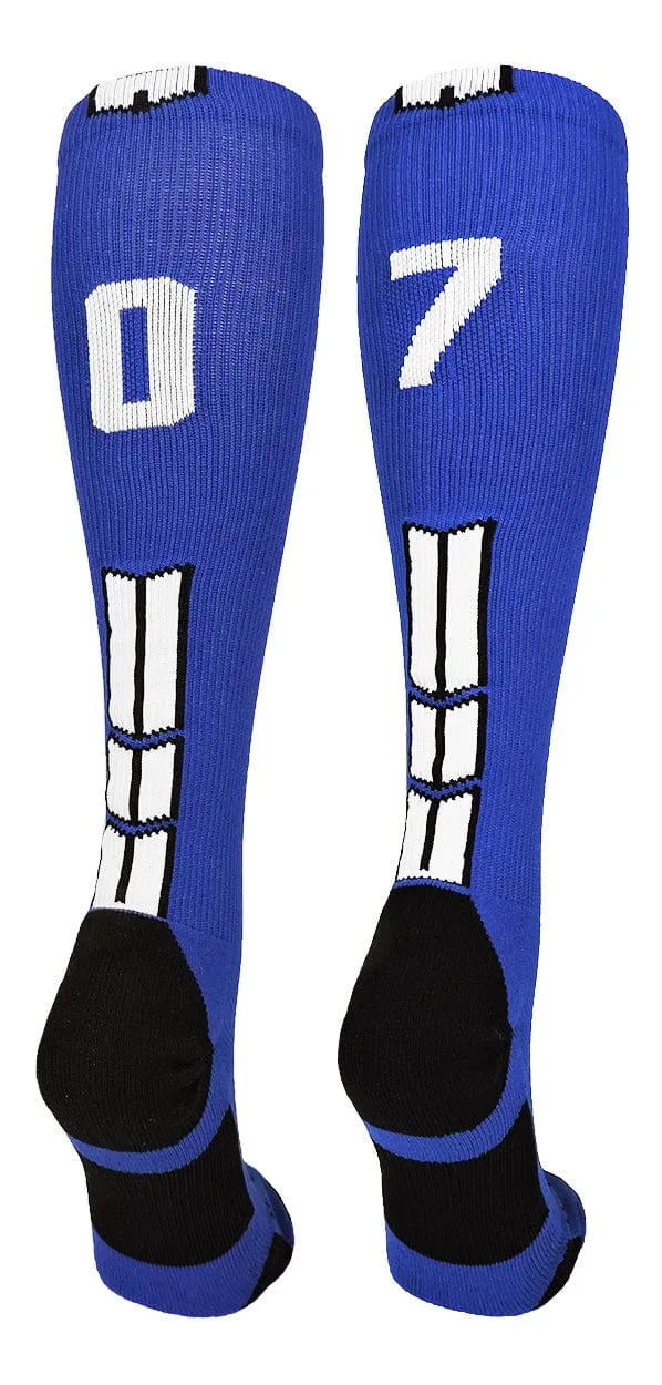 Player Id Jersey Number Socks Over the Calf Length Royal White