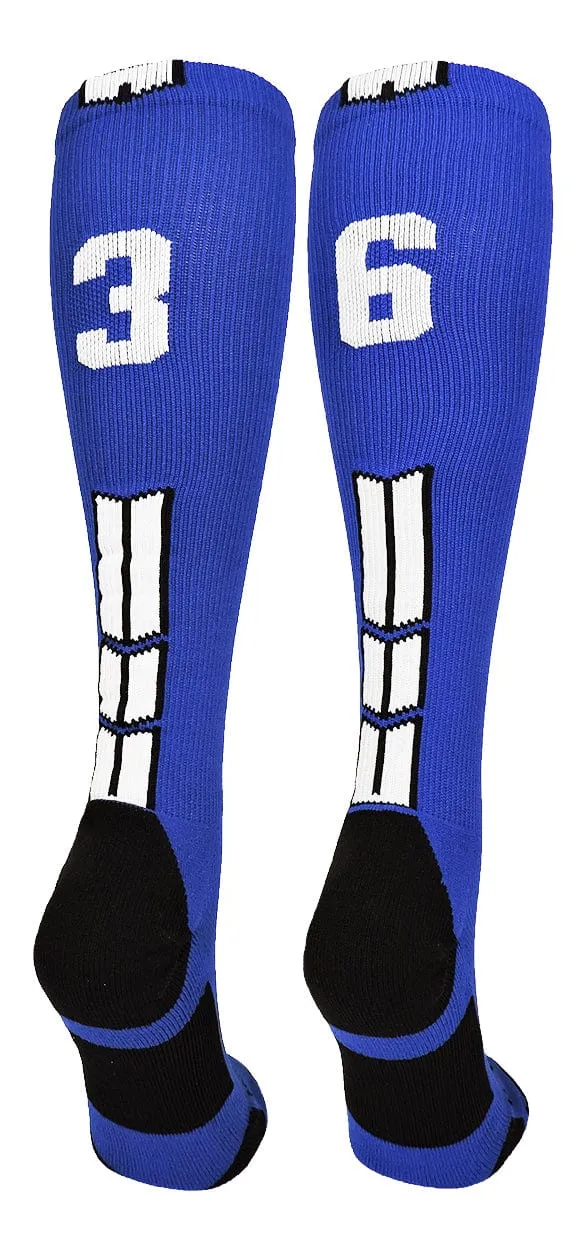 Player Id Jersey Number Socks Over the Calf Length Royal White