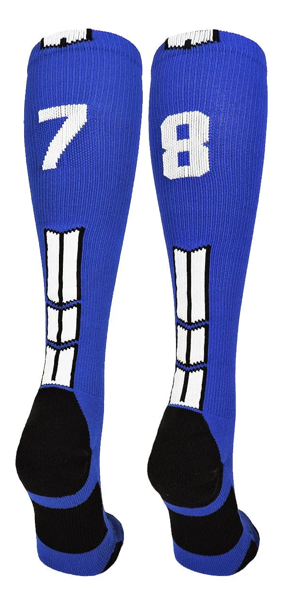 Player Id Jersey Number Socks Over the Calf Length Royal White