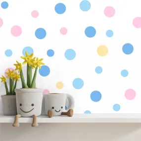 Polka dots Pattern Design Wallpaper for Kids Room