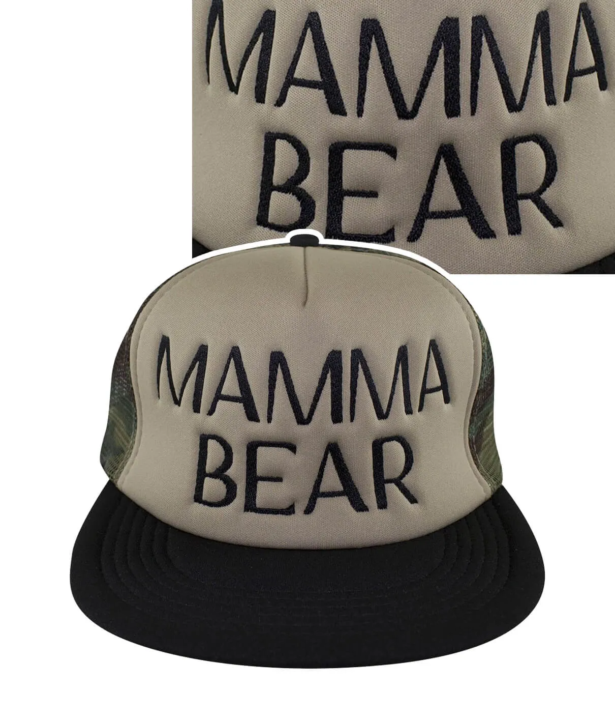 "Mamma Bear" Camo Foam Trucker Hat