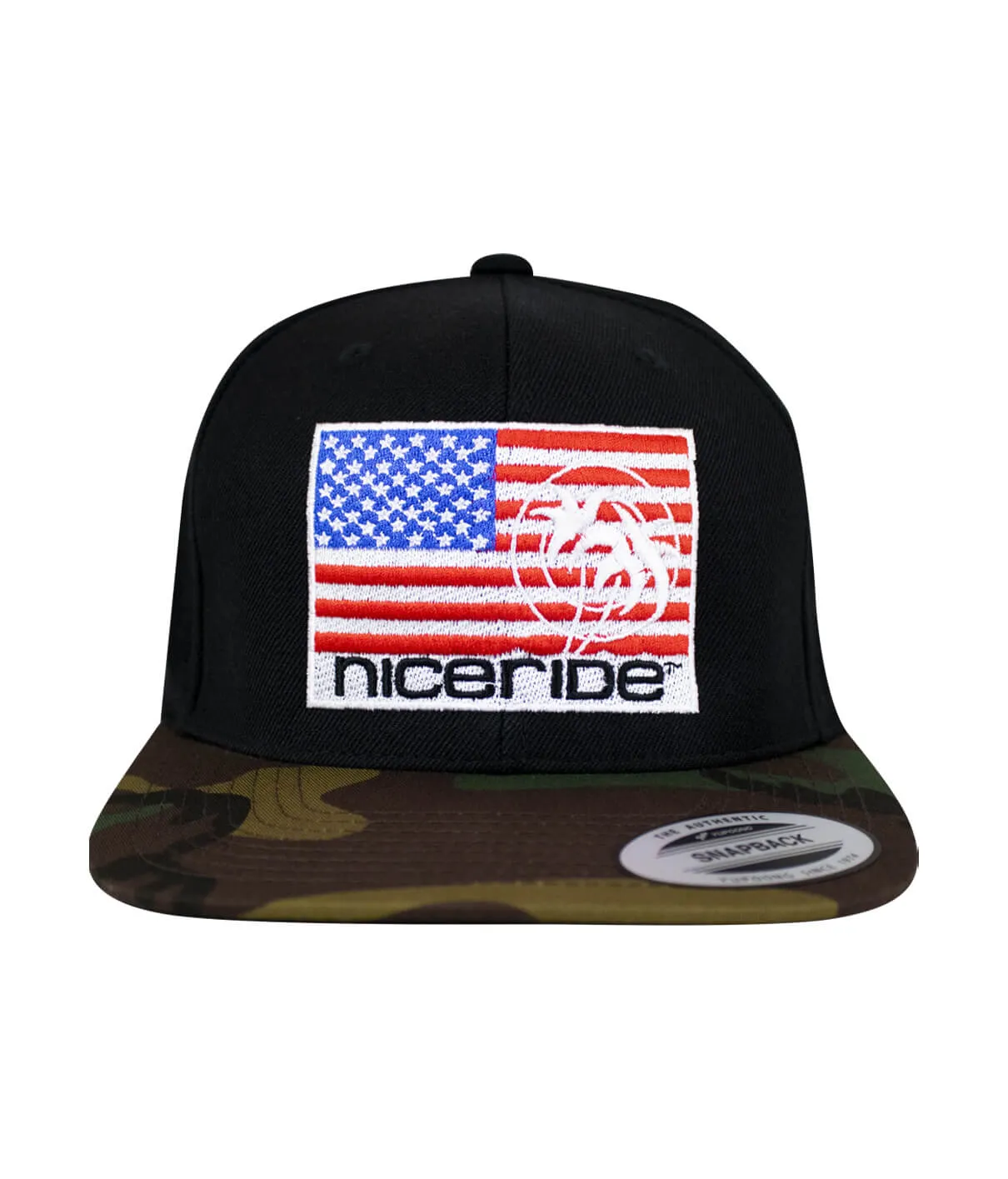 "NICERIDE PRIDE" Camo Flatbill Snapback Hat