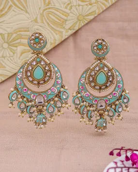 Razia Kundan Chandbali Earrings - RANG