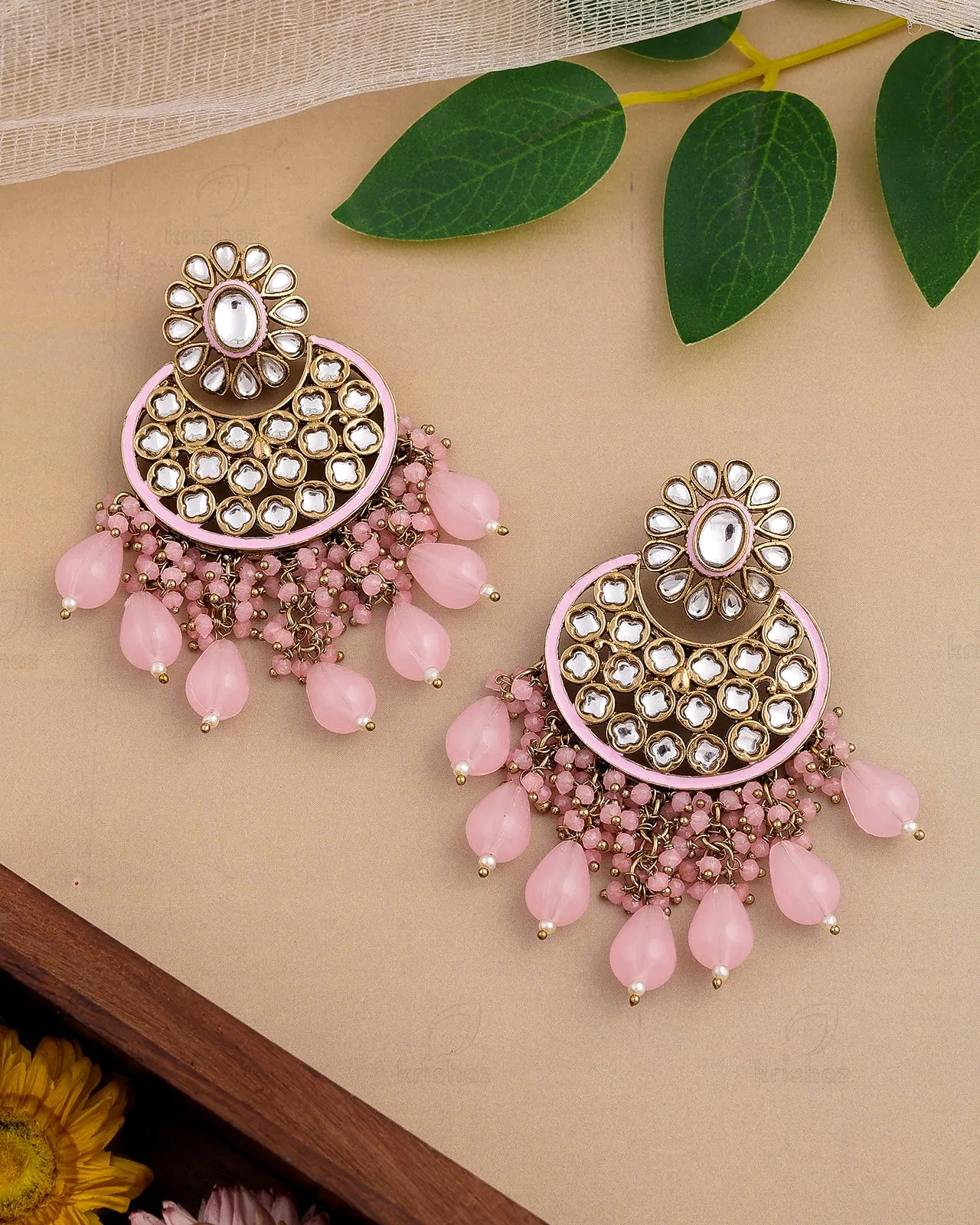 Rehmat Kundan Dangler Earrings - RANG