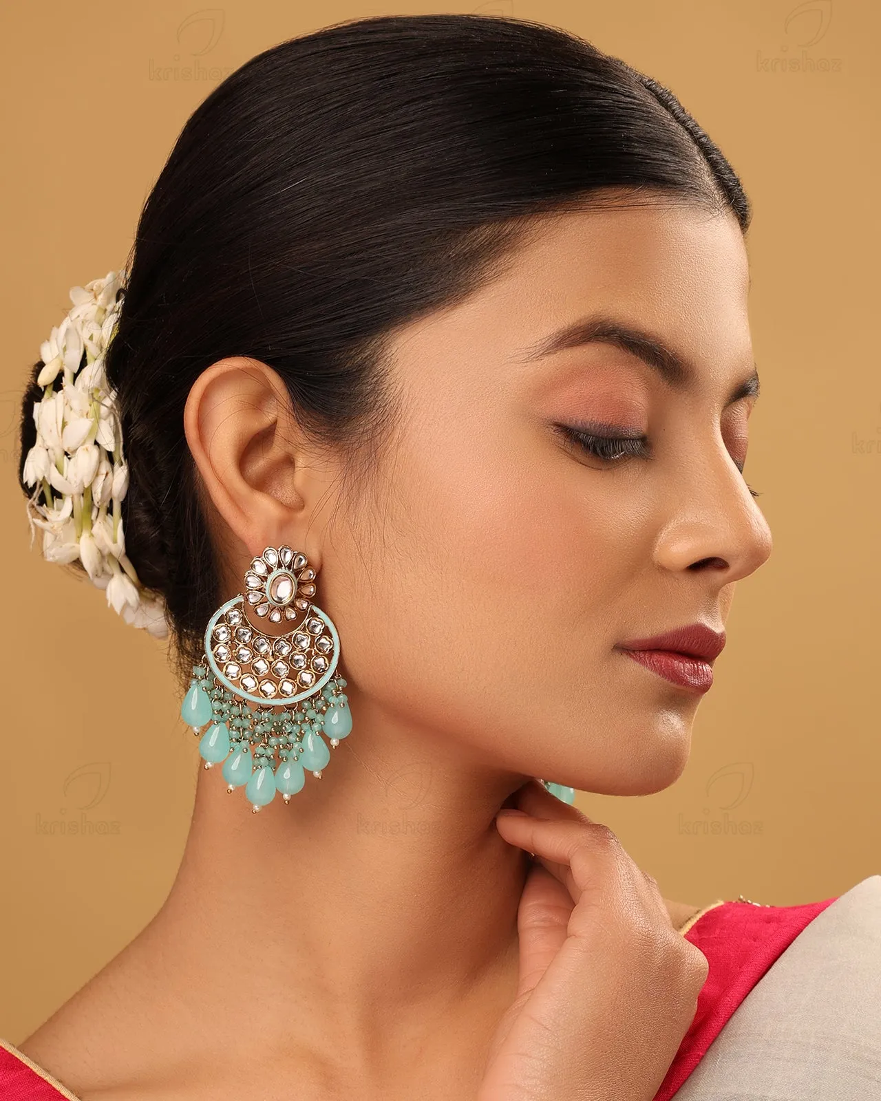 Rehmat Kundan Dangler Earrings - RANG