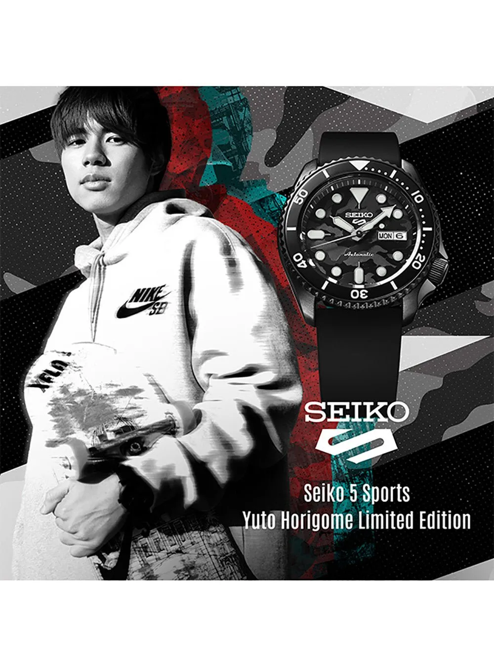 SEIKO 5 SPORTS SKX STREET STYLE YUTO HORIGOME LIMITED EDITION SBSA175 MADE IN JAPAN JDM