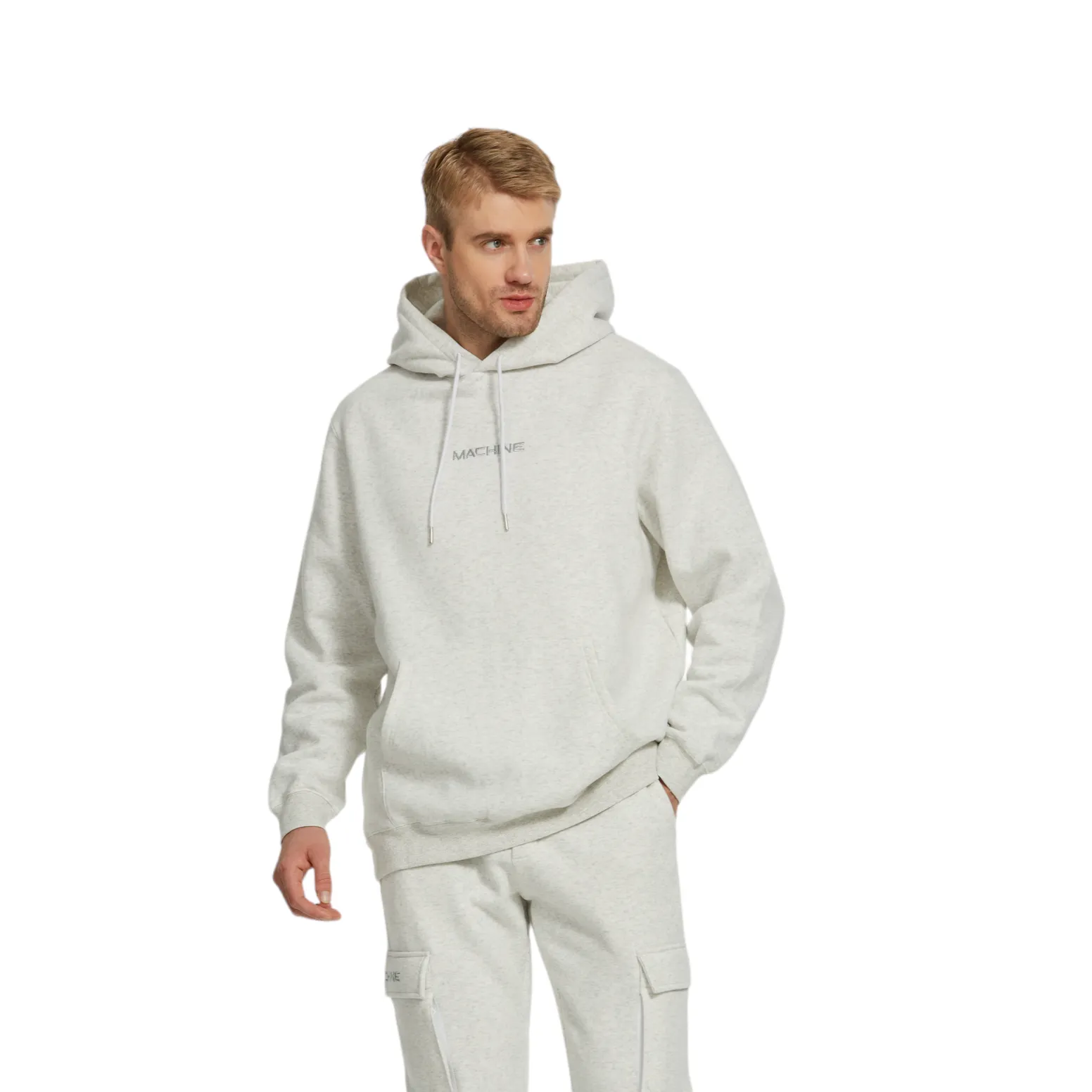 Sheepshead Bay Heavy Hoodie - Lt Heather Grey